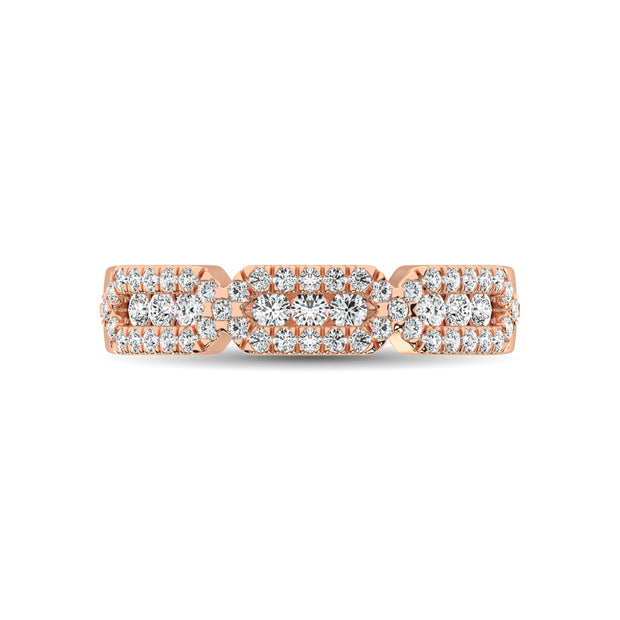 14K Rose Gold 1/2 Ct.Tw. Diamond Stackable Band