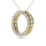 14K Yellow Gold 2/5 Ct.Tw. Diamond Circle Pendant