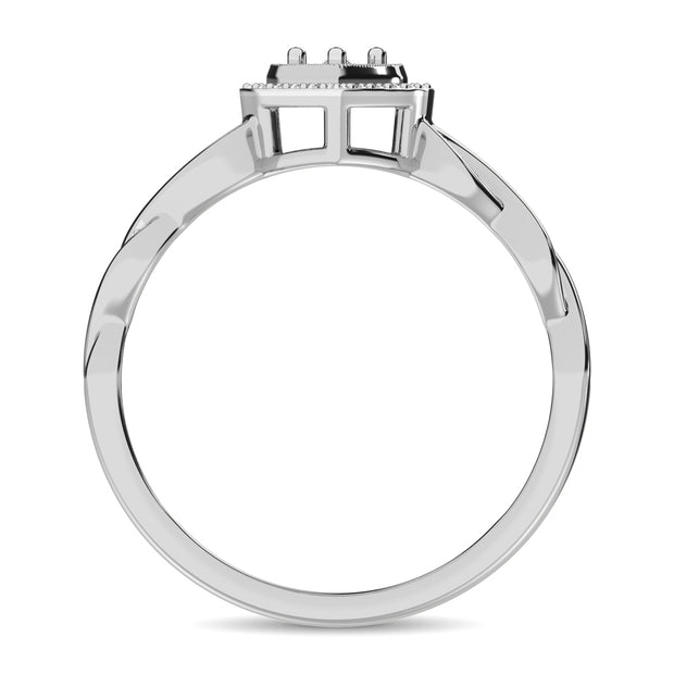 10K White Gold Diamond 1/10 Ct.Tw. Heart Ring