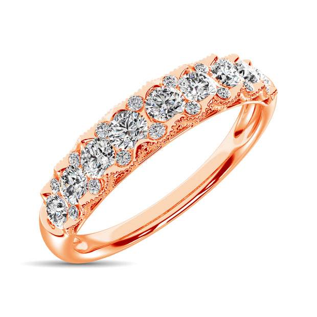 10K Rose Gold Diamond 1/2 Ct.Tw. Anniversary Ring