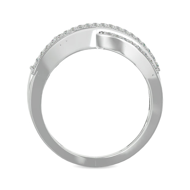 Diamond 1 ct tw Crossover Fashion Ring in 14K White Gold