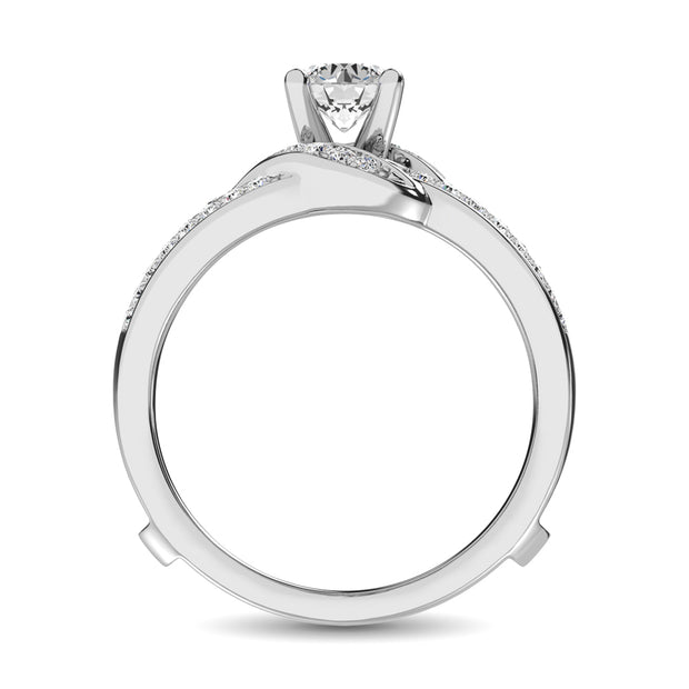 Diamond 1/4 Ct.Tw. Guard Ring in 14K White Gold