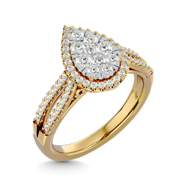 Diamond Engagement Ring 3/4 ct tw in 14K Yellow Gold