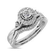Diamond Bridal Ring 1/6 ct tw in Round-cut 10K White Gold
