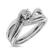 Diamond Bridal Ring 1/4 ct tw in Round-cut 10K White Gold