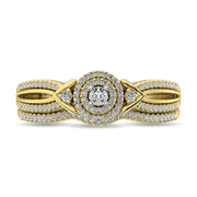Diamond Bridal Ring 1/4 ct tw in Round-cut 10K in Yellow Gold