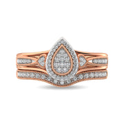 Diamond Bridal Ring 1/6 ct tw in Round-cut 10K in Rose Gold