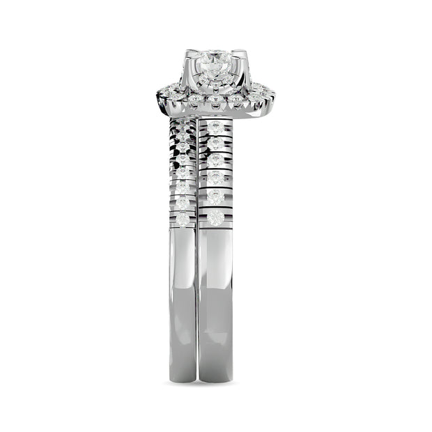 Diamond 3/4 Ct.Tw. Round Bridal Ring in 14K White Gold