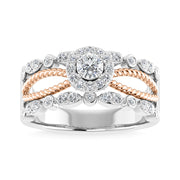 14K White Gold 3/4 Ct.Tw. Diamond Engagement Ring