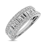 Diamond 1 Ct.Tw. Round and Baguette Fashion Band in 14K White Gold