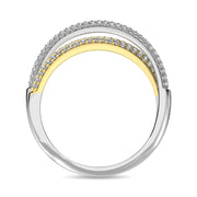 Diamond 1 ct tw Fashion Ring in 14K Three Tone Gold