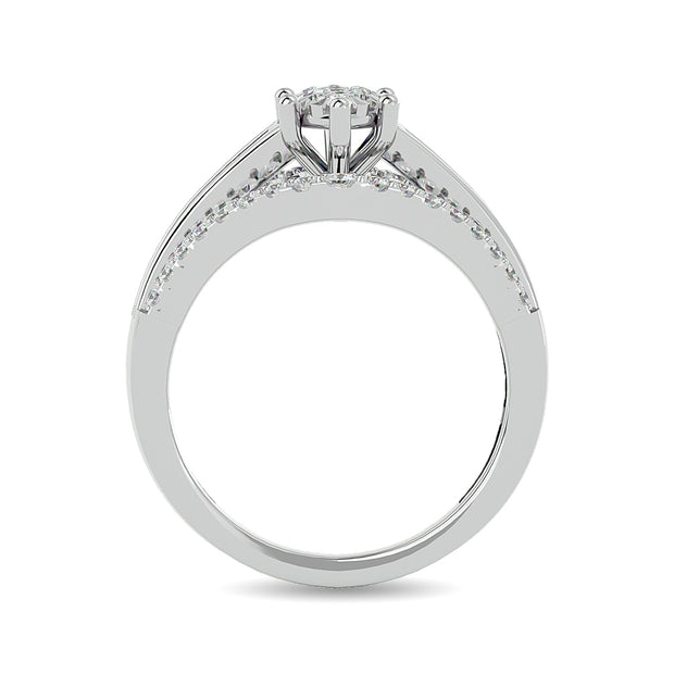Diamond 1 ct tw Round Cut Fashion Ring in 10K White Gold