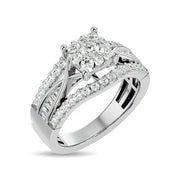 Diamond 1 ct tw Round Cut and Tapper Fashion Ring in 10K White Gold