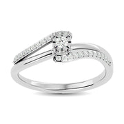 10K White  Gold 1/5 Ct.Tw. Diamond Promise Ring