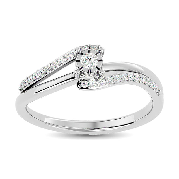 10K White  Gold 1/5 Ct.Tw. Diamond Promise Ring