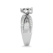 Diamond 1 Ct.Tw. Heart Engagement Ring in 14K White Gold