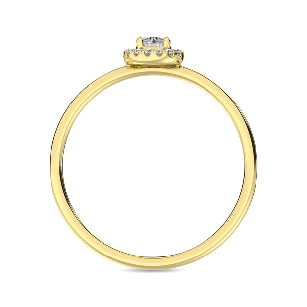 Diamond 1/5 ct tw Round Cut Fashion Ring in 10K Yellow Gold