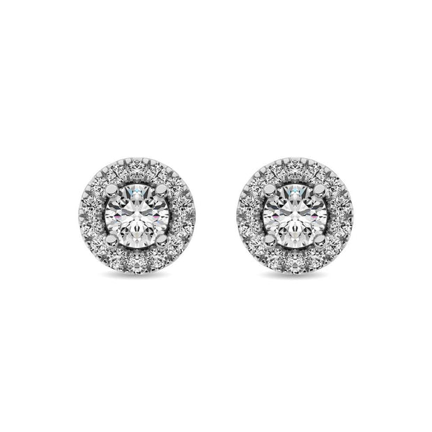 Diamond 1/3 ct tw Round Cut Fashion Earrings in 10K White Gold