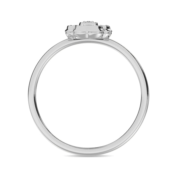 Diamond 1/4 ct tw Flower Ring in 10K White Gold