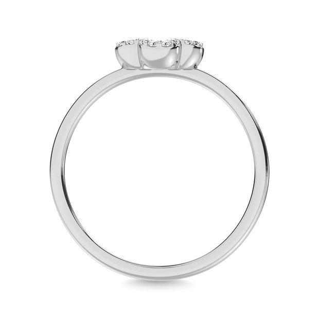 Diamond 1/4 ct tw Clover Ring in 14K White Gold