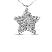 Diamond 1/8 ct tw Star Pendant in 10K White Gold