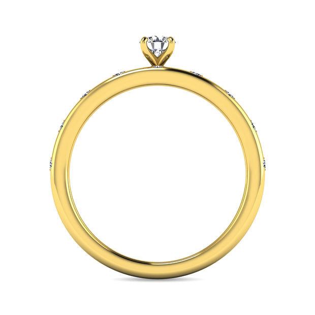 Diamond 1/3 ct tw Bridal Ring in 10K Yellow Gold