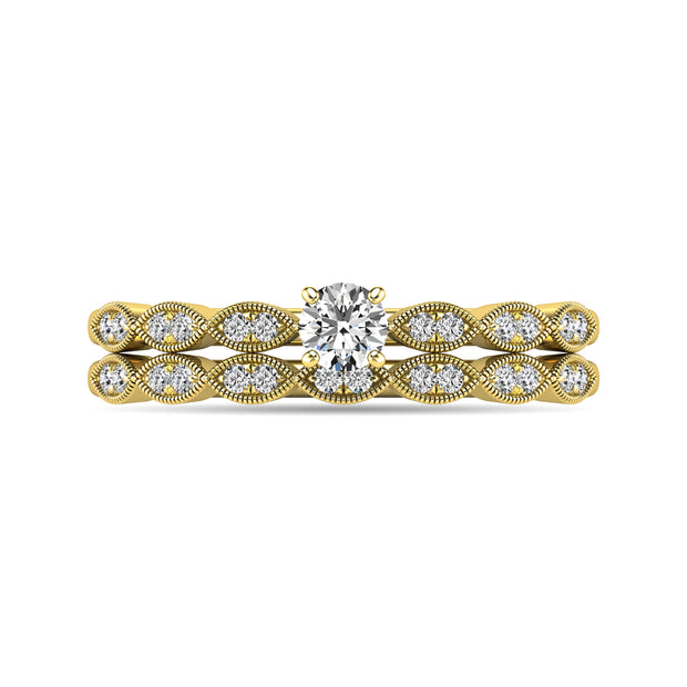 Diamond 1/3 ct tw Bridal Ring in 10K Yellow Gold