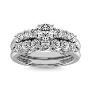 Diamond 1 ct tw Round Bridal Ring in 14K White Gold