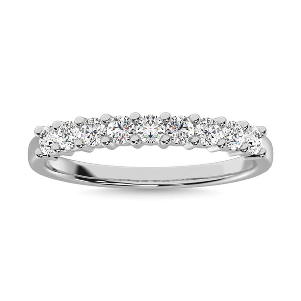 Diamond 1 ct tw Round Cut One Row Ring in 14K White Gold