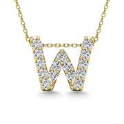 Diamond 1/6 Ct.Tw. Letter W Pendant in 14K Yellow Gold""