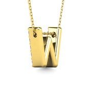 Diamond 1/6 Ct.Tw. Letter W Pendant in 14K Yellow Gold""