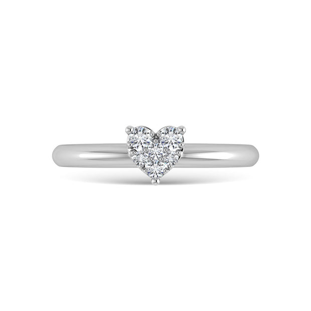 Diamond 1/6 Ct.Tw. Promise Ring in 10K White Gold