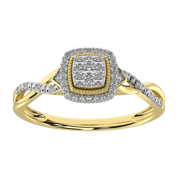 10K Yellow Gold 1/5 Ct.Tw. Diamond Promise Ring