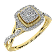 10K Yellow Gold 1/5 Ct.Tw. Diamond Promise Ring