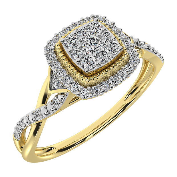 10K Yellow Gold 1/5 Ct.Tw. Diamond Promise Ring