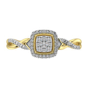 10K Yellow Gold 1/5 Ct.Tw. Diamond Promise Ring