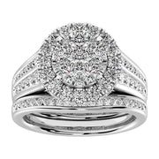 10K White Gold 2 Ct.Tw. Round Diamond Bridal Ring