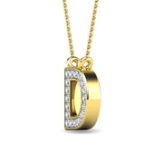 Diamond 1/20 Ct.Tw. Letter D Pendant in 10K Yellow Gold""