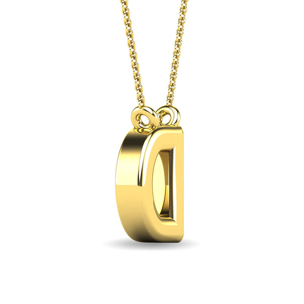 Diamond 1/20 Ct.Tw. Letter D Pendant in 10K Yellow Gold""