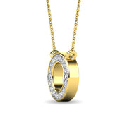 Diamond 1/20 Ct.Tw. Letter O Pendant in 10K Yellow Gold""
