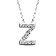 Diamond 1/20 Ct.Tw. Letter Z Pendant in 10K White Gold""
