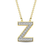 Diamond 1/20 Ct.Tw. Letter Z Pendant in 10K Yellow Gold""