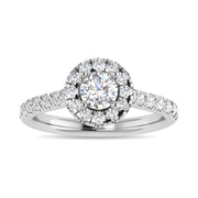 Diamond 1 Ct.Tw. Round Shape Engagement Ring in 14K White Gold