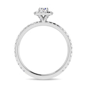 Diamond 3/4 Ct.Tw. Cushion Shape Engagement Ring in 10K White Gold