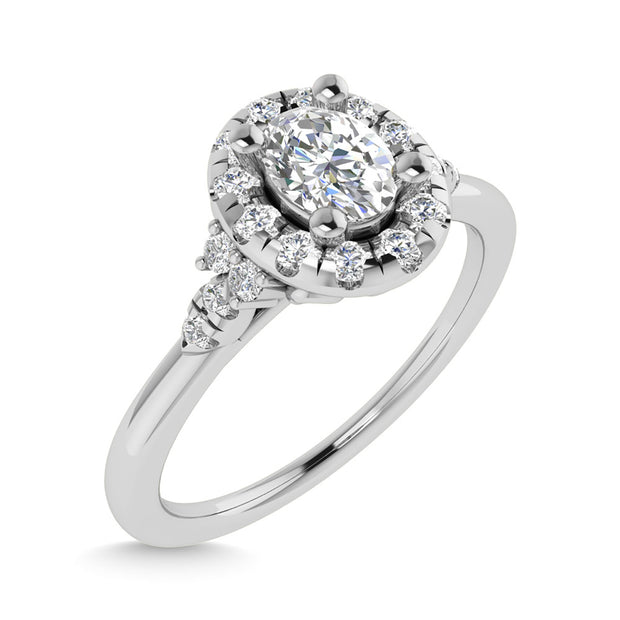 Diamond 3/8 Ct.Tw. Engagement Ring in 14K White Gold