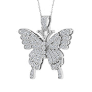 Diamond 1 Ct.Tw. Butterfly Pendant in 10K White Gold