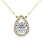 14K Yellow Gold 1/3 Ct.Tw. Diamond Pear Shape Necklace