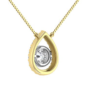 14K Yellow Gold 1/3 Ct.Tw. Diamond Pear Shape Necklace
