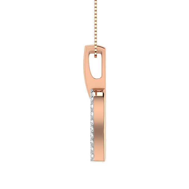 10K Rose Gold 1/10 Ct.Tw. Diamond Heart Pendant