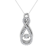 10K White Gold 1/5 Ct.Tw. Diamond Shimmering Pendant